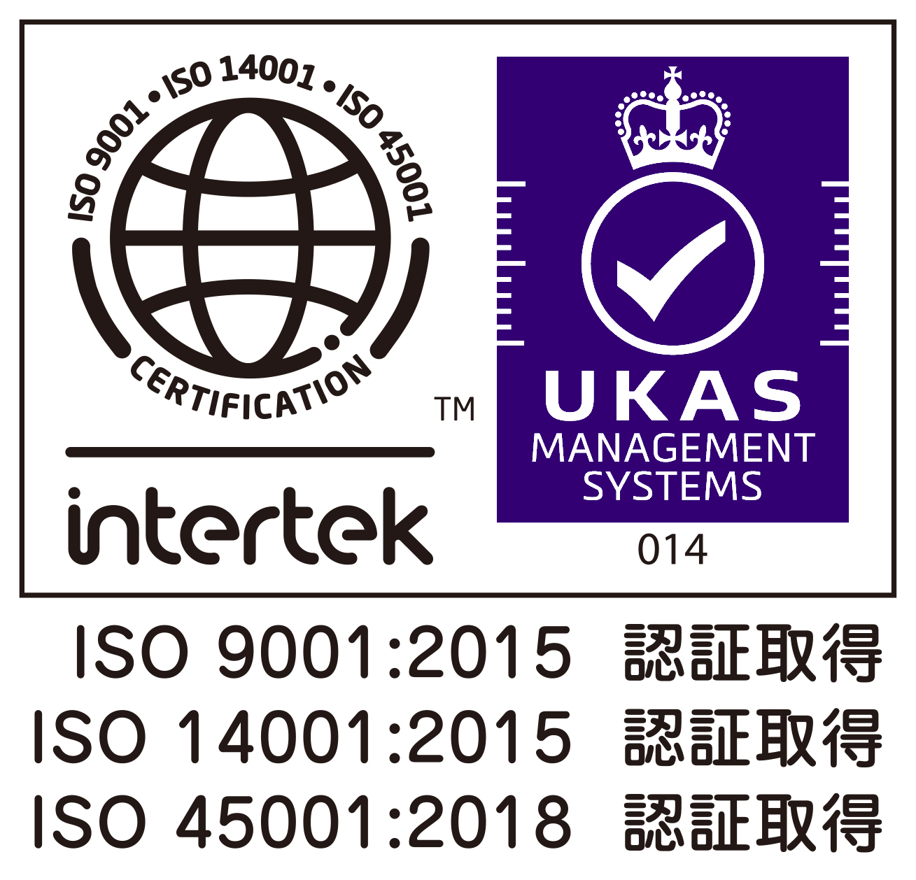 ISO 2001, 14001, 45001